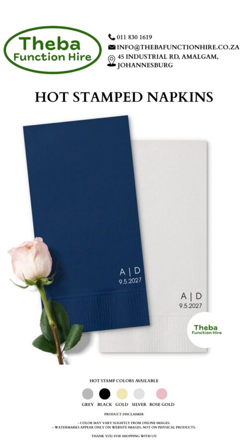 hot stamped napkins