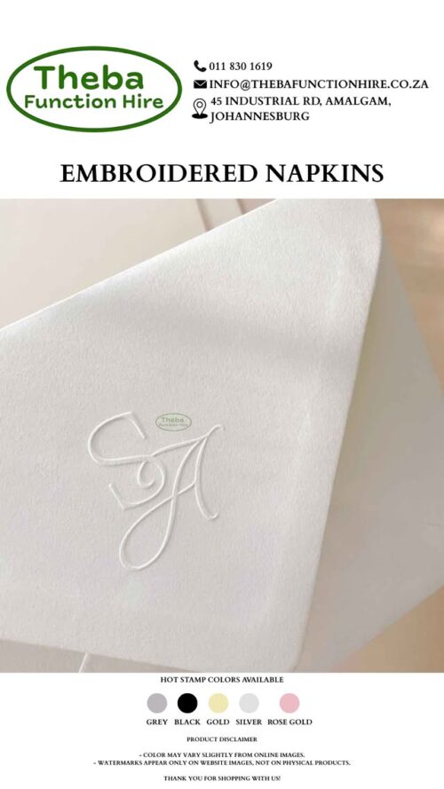 embroidered napkins